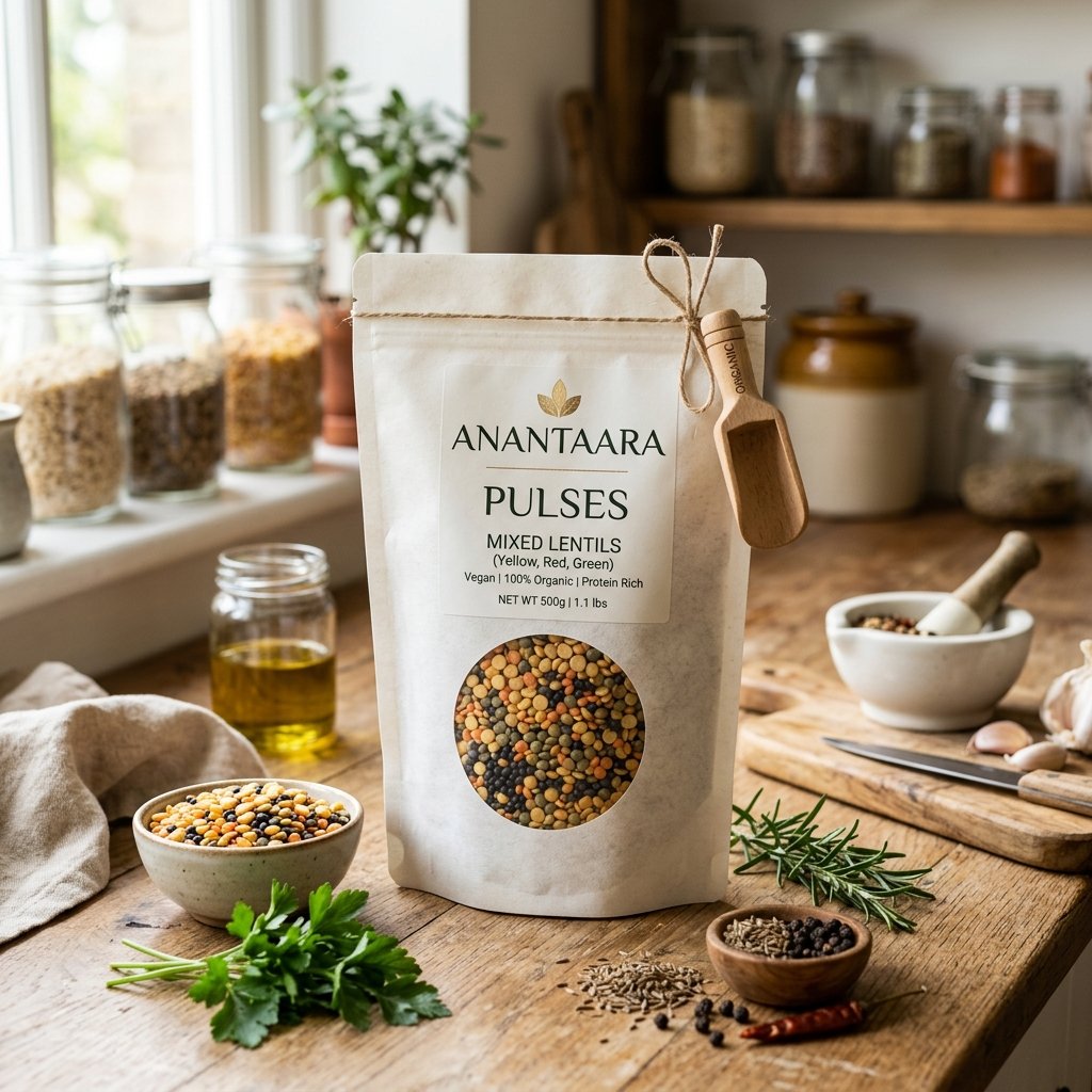 Anantaara Pulses - Unpolished organic lentils and pulses package